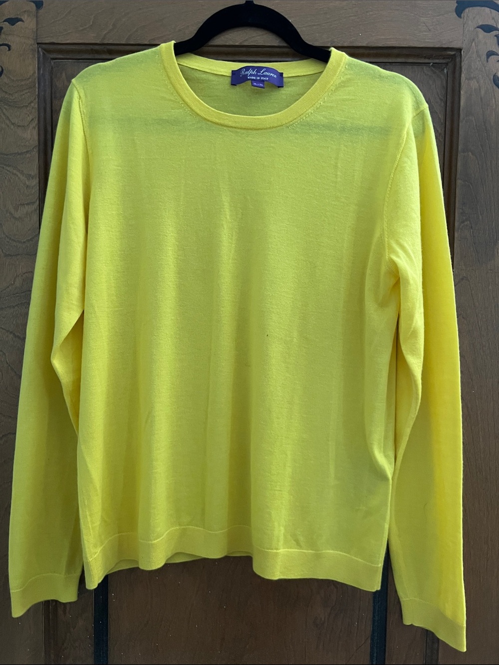 Ralph Lauren Purple Label Women's Bright Yellow 100% Cashmere Sweater